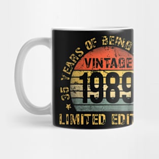 Turning Birthday Decorations Men 35th BDay 1989 Birthday Mug